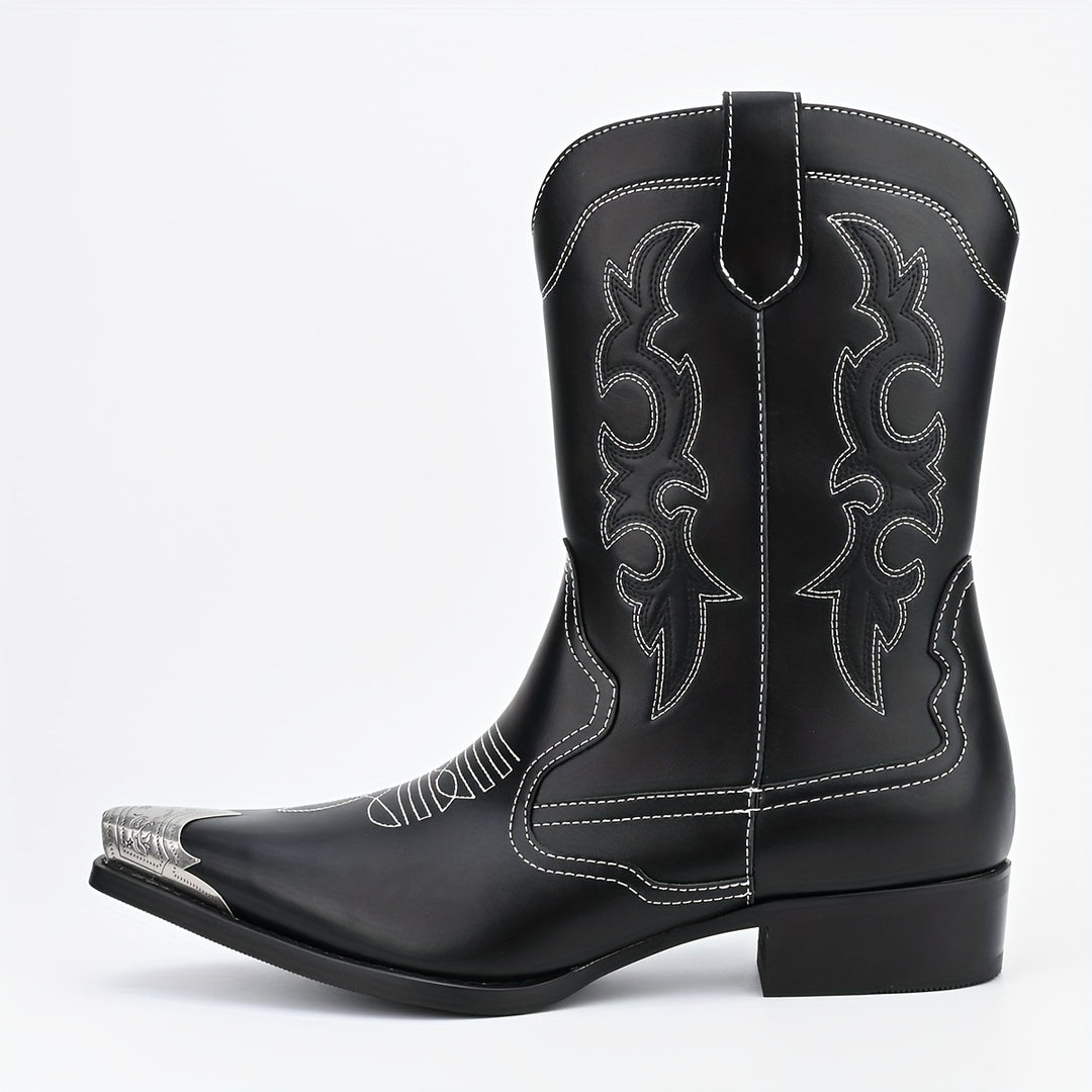 Frontier Charm Essential | Embroidered Cowboy Boots