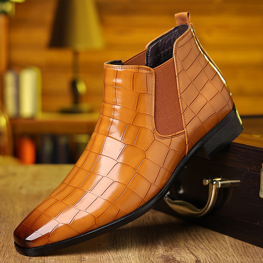 Astor’s Refined Charm | Square-Toe Chelsea Boots