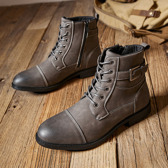 Hudson Buckle Leather Boots