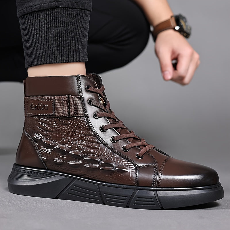 Blackstone Winter Essential | Crocodile-Pattern Snow Boots