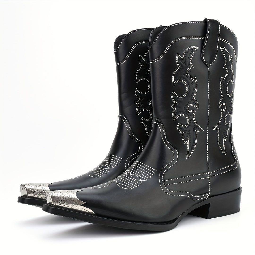 Frontier Charm Essential | Embroidered Cowboy Boots