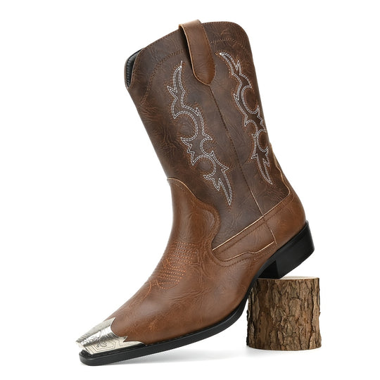 Frontier Charm Essential | Embroidered Cowboy Boots