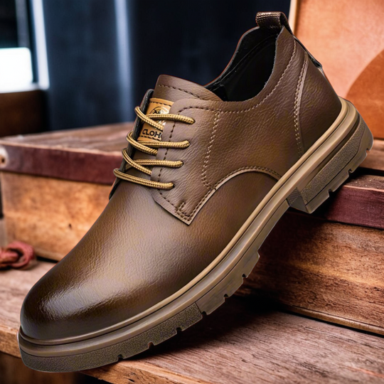 Ashton Plain-Toe Leather Derby Shoes