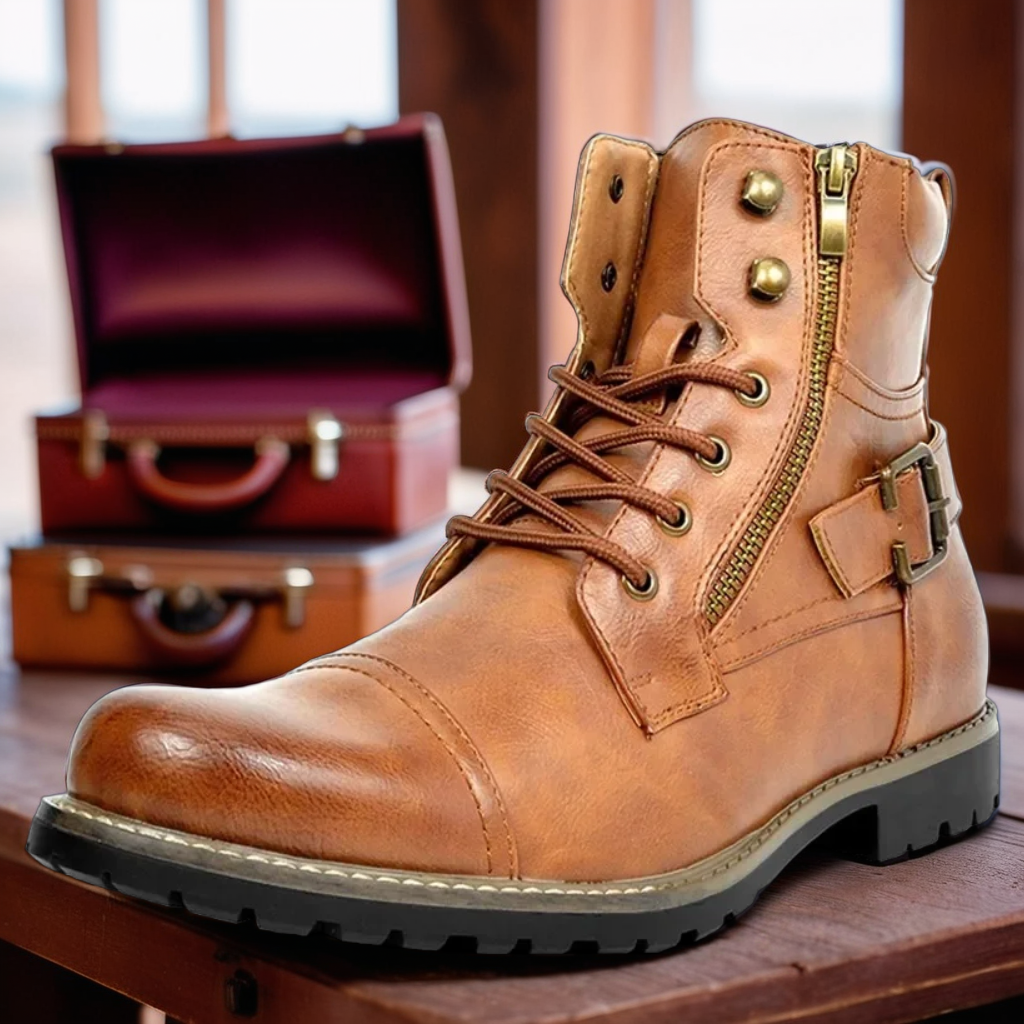 Titan’s Rugged Strength | Lace-Up Leather Boots