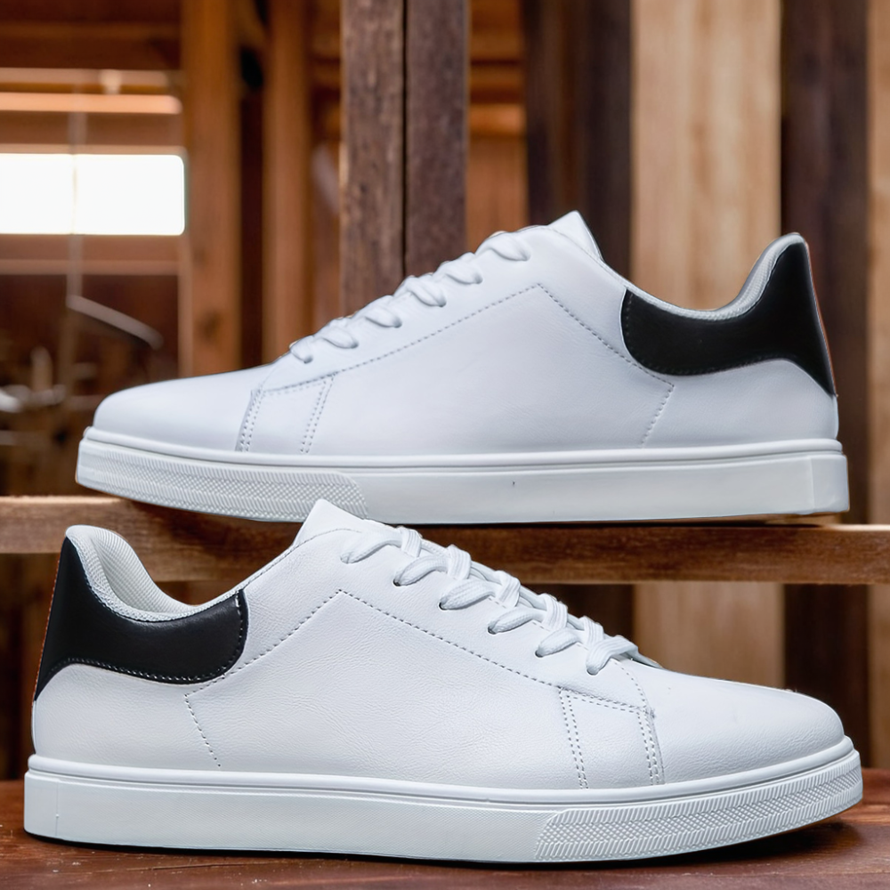 Axis Lace-Up Leather Sneakers