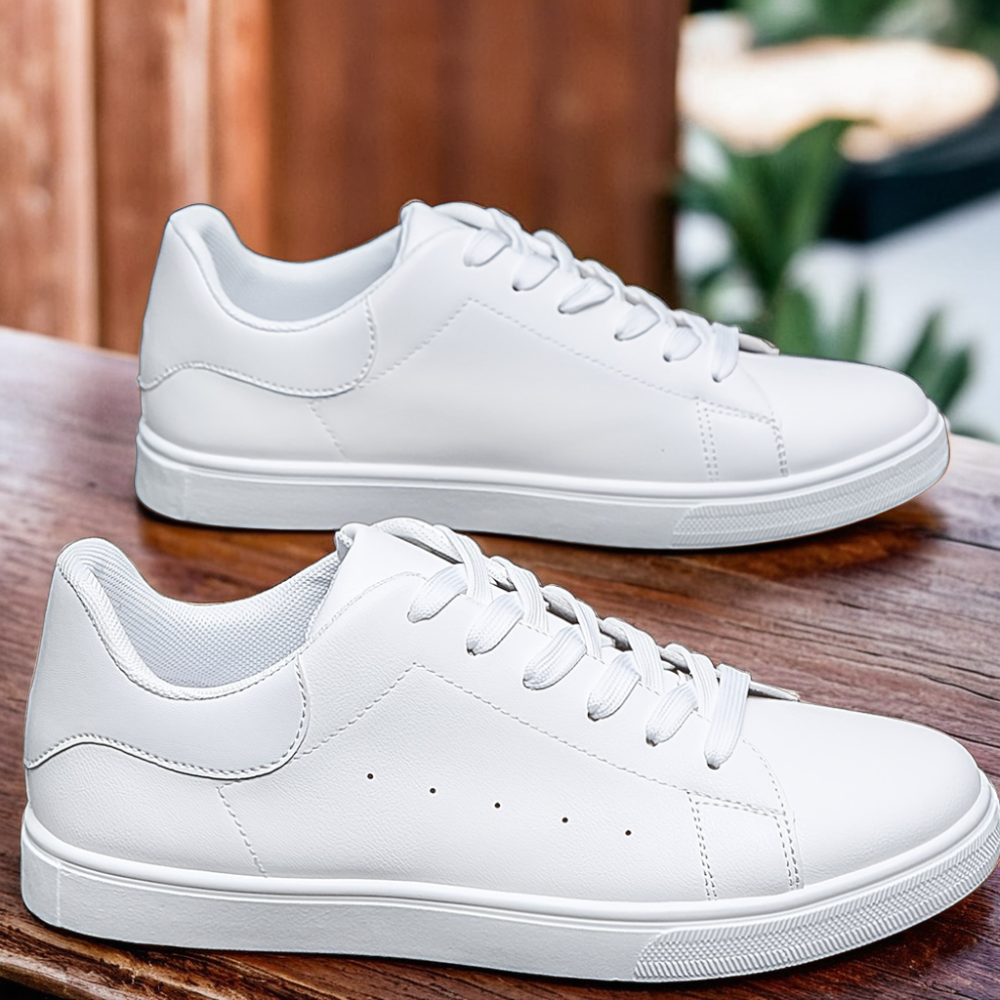 Axis Lace-Up Leather Sneakers